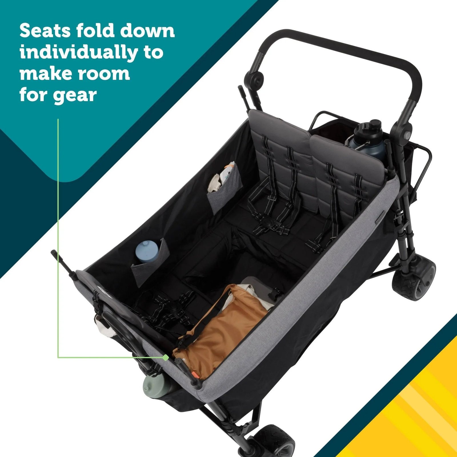 Summit Quad Stroller Wagon - Gray Harbor - Image 6